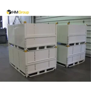 Heavy-Duty Welded Mild Steel Folding Stackable Industrial Storage Containers ODM/OEM Warehouse Supplies with Pallet Packing