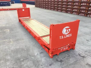 Heavy Equipment Transport Efficient Logistics Solution Industrial 40HC Flat Rack Shipping Container