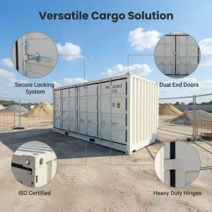 Heavy Gauge Steel Durable Anti Corrosion 20ft Side Open Dry Freight Transport Shipping Container