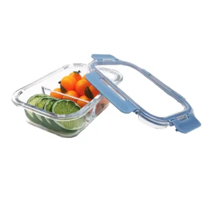 High Borosilicate Glass Bento Lunch Box New Design Food Grade Meal Prep Storage Container for Food Preservation