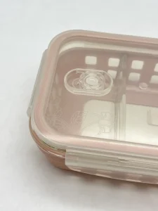 High Borosilicate Glass Compartment Lunch Box Microwave-Safe Leak-Resistant Food Storage Container