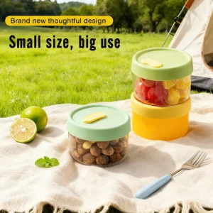 High Borosilicate Glass Food Storage Bowl Microwave Safe Airtight Lunch Box with Lid