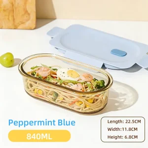High Borosilicate Glass Lunch Box Anti Scald Detachable Airtight Leakproof Oven Safe School Meal Prep Food Storage Container Set