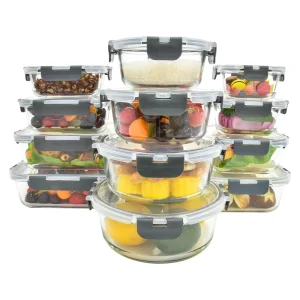 High Borosilicate Glass Lunch Box Meal Prep Food Storage Containers with Locking Lid for Optimal Preservation