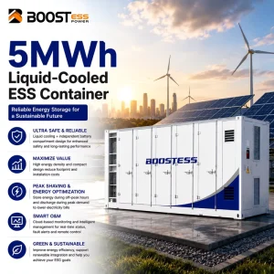 High Capacity 5mwh Energy Storage Bess Container With Integrated Liquid Cooling System for Industrial Smart Grid Storage