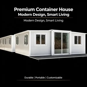 High Ceiling Custom Modern Expandable Portable Sandwich Panel Waterproof Fire Resistant Container House 3 Bedroom Office Villa