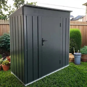 High End Metal Storage Shed Container Windproof Long Lasting Garden Tool House With Easy Assembly Steel Frame For Backyard Use