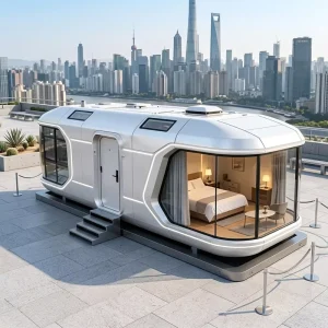 High End Modular Design Prefab Mobile Home 40Ft Space Capsule Hotel Room Popular From China Modern Style