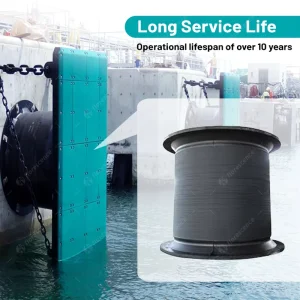 High Energy Absorption Marine Boat Yacht Fender 400x1000mm 8-10 Years Lifespan ISO Certified for Port Dock Vessel Protection