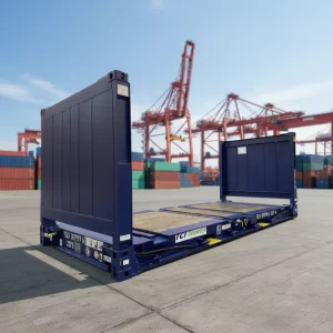 High Performance Heavy Load Transport Equipment Dependable Flat Rack Cargo Shipping Container