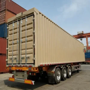 High Quality 2/3/4 Axle Steel Dry Box Van Semi Trailer for Long Distance Logistics