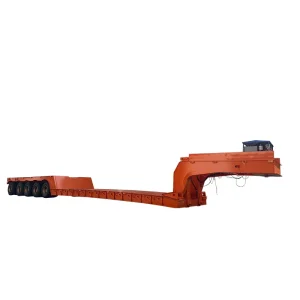 High Quality 5 Axle 100 Tons Container Cargo Lowboy Lowbed Truck Trailer Removable Gooseneck Low Bed Semi Trailer