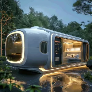 High Quality Aluminum Alloy Space Capsule House Environmentally Friendly Waterproof Shop Glamping Container Ready to Ship