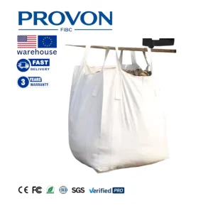 High Quality FIBC Bag Custom 500 3000kg 4 Loop Lifting Food Grade FDA Certified for Grain Sugar Storage Safety Ratio 5 1 Big Bag