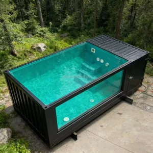 High Quality Home Outdoor Container Swimming Pool 20ft 40ft Modular Prefab Office Resort Container Pool