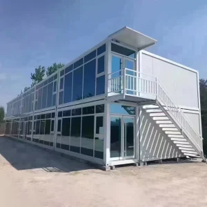 High Quality Modular Container House Modern Luxury Prefab House with Panoramic Glass Walls for Living and Office Use