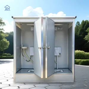 High Quality Outdoor Portable Washroom Wind Resistant Prefab Container Mobile Toilet for Dorm Use 1 Year Warranty