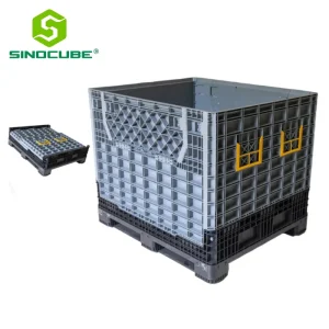 High Quality Plastic Stackable Collapsible Bulk Container with Custom Dividers for Logistics Packaging
