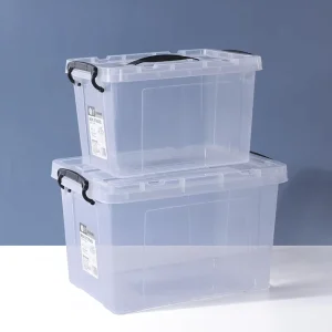 High Quality Transparent Rectangle Storage Box Modern Design Organization Folding Clear Plastic for Household Clothing Storage