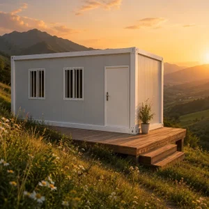 High Quality Two Story Stackable Container Office House Fireproof Rock Wool Panel Prefab Accommodation Building