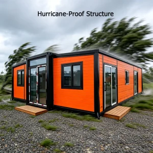 High Security Hurricane Rated 3 Bedroom Expandable Container House with Separate Laundry for Quartz Countertop Modular Home