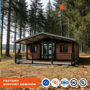 High Srength Materials 40ft 30ft Folding Prefabricated Expandable Tiny Hotel Bungalow House with Bathroom Kitchen for Villa