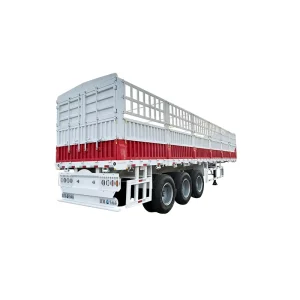 High Strength 3Axle 60tons Container Cargo Transport Stake Semi Trailer Bulk Cargo Transport Side Wall Semi Trailer