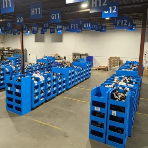 High-Strength Corrugated Plastic Storage Picking Bins Front Open Stackable Clothing Storage Boxes PP Material Custom Cutting