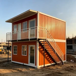 High Strength Steel Flat Pack Container House Wind & Water Resistant Prefab Building for Mining Camp