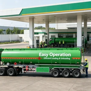 High Temperature Resistant Aluminum Alloy Bulk Cement Powder Transport Flatbed Container Semi Trailer High Capacity