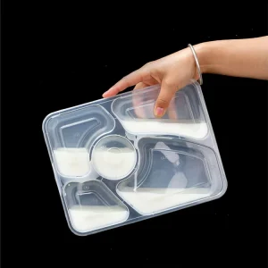 High-Temperature Reusable Microwaveable Multi-Compartment Meal Prep Containers