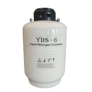 High Vacuum Insulated 6L LN2 Tank YDS-6 Long Static Holding Time Portable Liquid Nitrogen Dewar for Field Transport