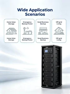 High Voltage 50kWh Energy Storage Battery 20kW Solar System 30kW LiFePO4 180AH Air Cooling Lithium Ion Batteries