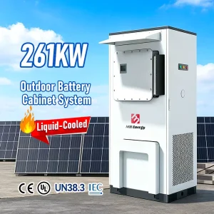 High Voltage LiFePO4 ESS 261kWh Battery Bank 314Ah Hybrid Inverter Liquid Cooling off Grid Container System Outdoor Cabinet