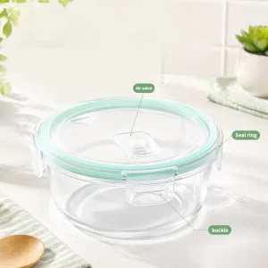 High borosilicate Glass Square Lunch Box with Multifunction Design Portable Food Storage Container