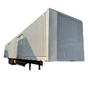 High quality Steel Box Vans Semi trailers Closed Box Trailers for Dry Bulk Cargo 20 & 40 Foot Containers 30T 60T Capacity