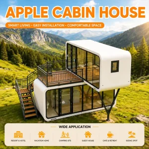 Hight Quality Apple Pod Cabins Environmentally Friendly Waterproof Space Capsule House Apple Cabin for Glamping