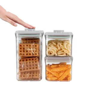 Home Storage & Organization Dry Durable Storage Jars Boxes & Bins Clear Stackable BPA Free Pop up Airtight
