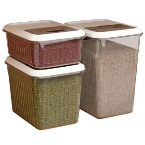 Home Storage Organization Kitchen Storage Containers PP Flip-Top Rice Bucket Food Storage Container Storage Boxes Bins