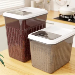 Home Storage Organization Kitchen Tools PP Flip Top Rice Storage Box Food Container Kitchen Containers for Grains