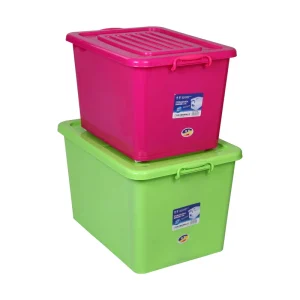 Household 100L Eco friendly Plastic Storage Box with Waterproof Design for Organizing Clothes and Miscellaneous Items
