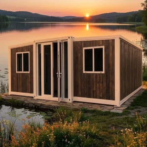Hurricane Proof 20ft Folding Container House External Wall Full Welded Modular Prefab Home for Extreme Environment