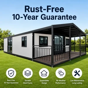 Hurricane Rated Sealing Triple Sealed Roof Joints Zero Leakage Modular Prefabricated House for Island Living Assets