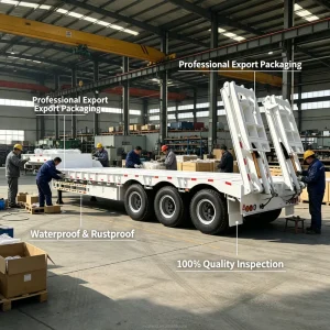 Hydraulic Detachable Gooseneck Semi Trailer 40 Ton for Africa Southeast Asia Oil Gas Equipment Haulage