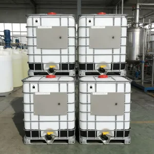 IBC Container Stackable Thick LLDPE Plastic Tote Strong Acid Chemical Storage 1000L Long Service Life Free Spare Parts