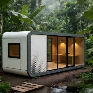 ISO CE Certified Modern Modular 20ft Movable Garden Hause Hotel Smart Apple Cabin Sleeping Container House with Bathroom