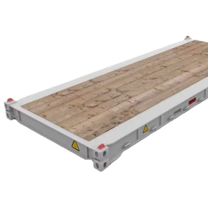 ISO Certified DFC Brand 40′ Flat Rack Container with Fixed Corner Post Customizable Capacity for Sale