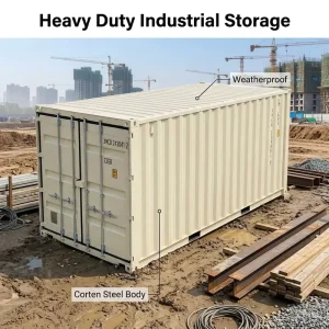 ISO Standard Corrugated Steel Lockable Double Doors 20ft Side Access Freight Shipping Container