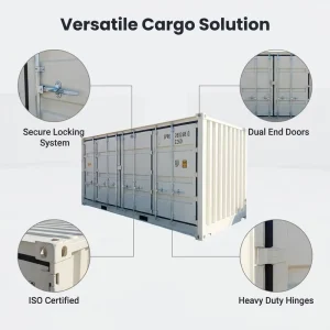 ISO Standard Metal Side Door Cargo Box 20 Foot Side Opening Shipping Container for Heavy Machinery