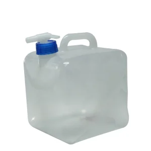In Stock Portable Plastic Water Container Transparent 5L Outdoor Fishing Foldable Water Bag